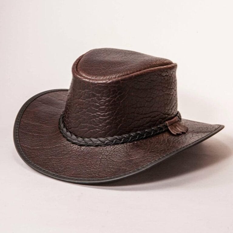 Roughneck Men's Buffalo Leather Outback Hat